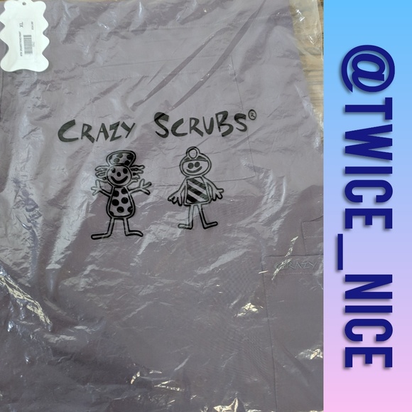NWT 70% Silk Scrubs by Crazy Scrubs - Picture 1 of 4